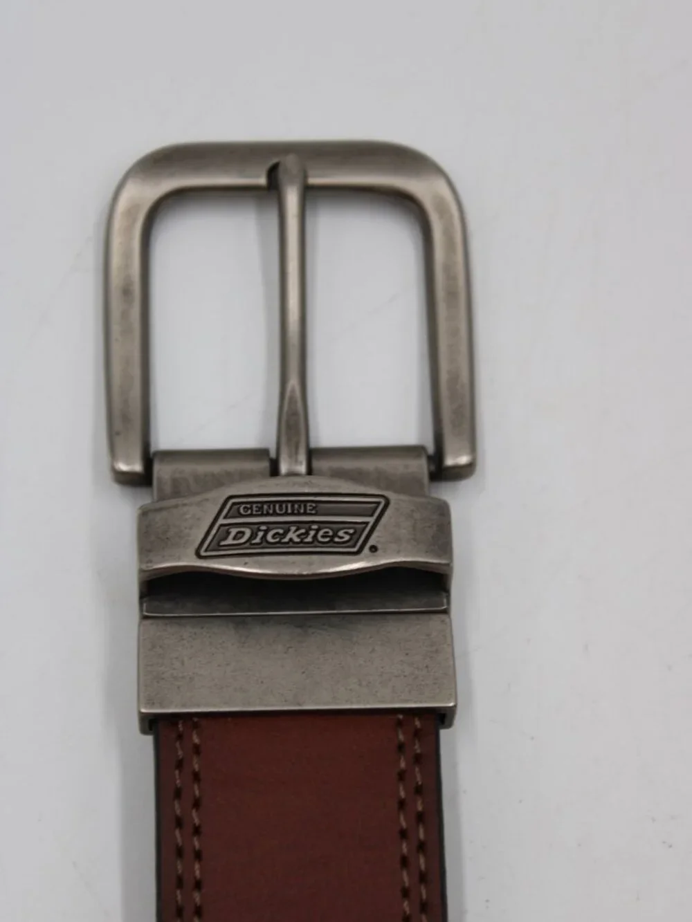 Dickies Reversible Faux Leather Belt Men Size 44 Black Brown Work Casual Classic